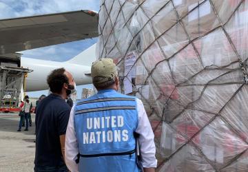 وصول الشحنة الثالثة من المساعدات الأساسية المنقذة للحياة إلى فنزويلا.