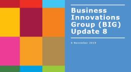 Cover shows BIG Update 8 title against a solid background by a grid of colourful rectangle grid.