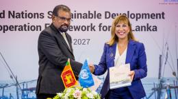 A man and a woman shaking hands. 