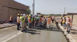 ترميم الشارع باستخدام الخرسانة في قرية سيد آباد، المنطقة ١٣، مدينة هرات – ٢٨ أبريل ٢٠٢٥