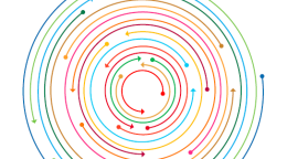 غلاف الوثيقة: العنوان في الأعلى باللون الأزرق ومن تحته دوائر متعددة الألوان.