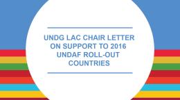 Portada del documento con un fondo azul y un bloque de tiras con los colores de los ODS, con el título del documento dentro de un círculo blanco.