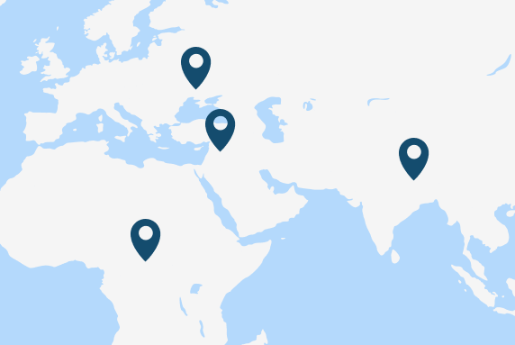 Central African Republic, Nepal, Syria and Ukraine