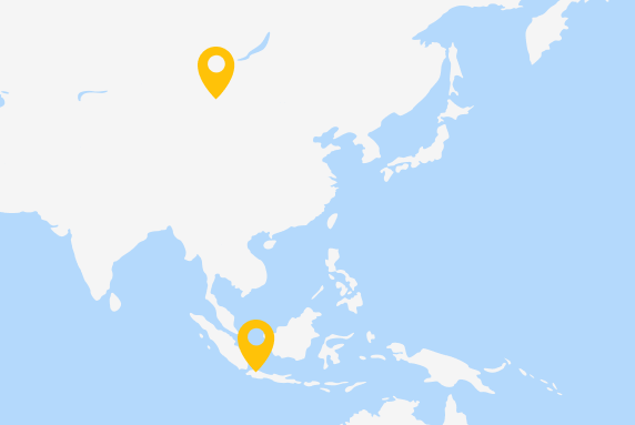 Mongolia and Indonesia