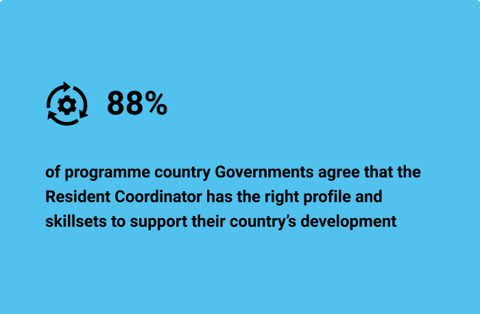 Blue social media card with an icon of a gear with arrows surrounding it, alongside text.