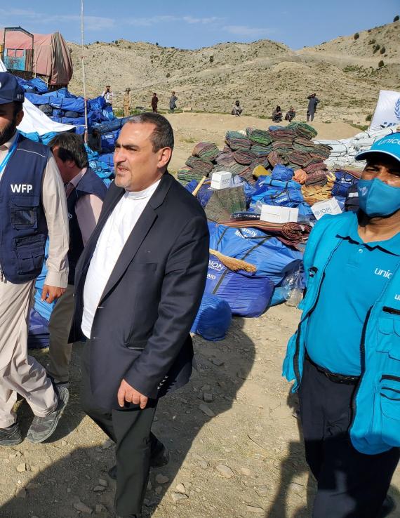 Dr. Ramiz visiting Paktika earthquake zone.