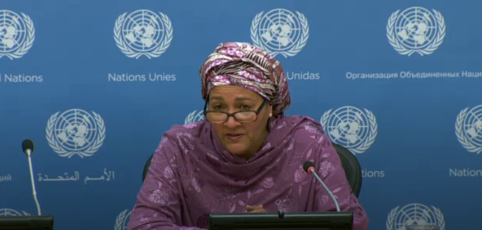 Point de presse de la Vice-Secrétaire générale des Nations Unies, Amina Mohammed, le 11 février 2022.