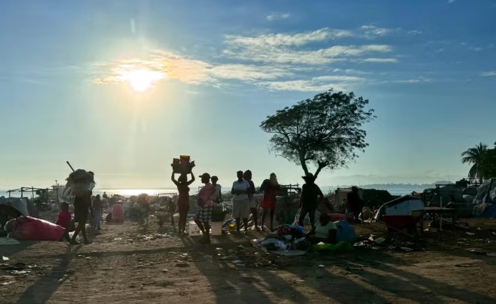 People in a displacement site