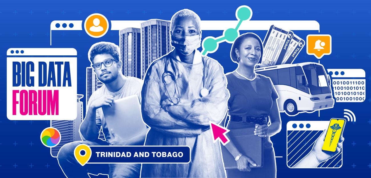 مجموعة من الصور: طبيبة بين امرأة ورجل يحملان أجهزة حواسيب محمولة.