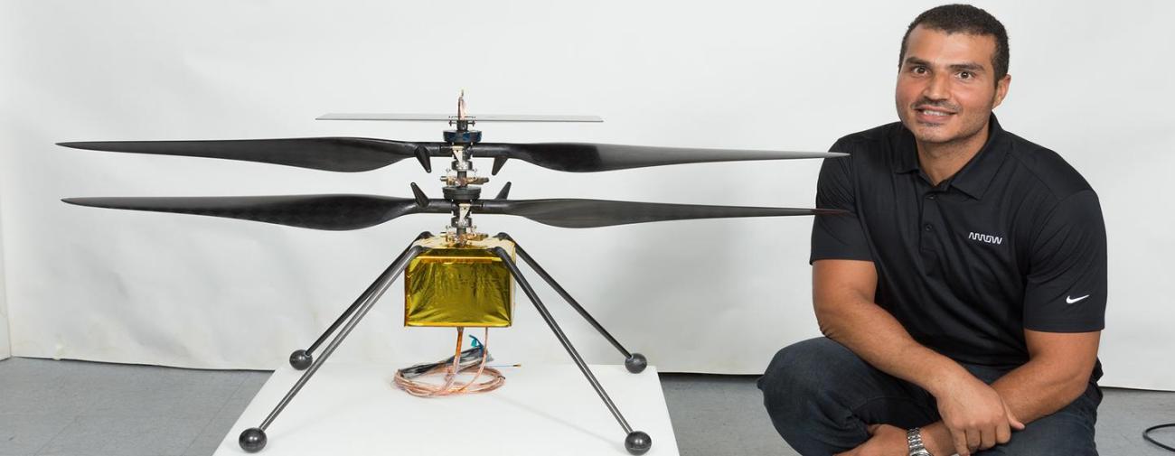 المهندس لؤي البسيوني، من غزة، كان ضمن فريق وكالة ناسا الفضائية الذي صمم مروحية المريخ التي هبطت في كوكب المريخ في 2021 برفقة المسبار الفضائي