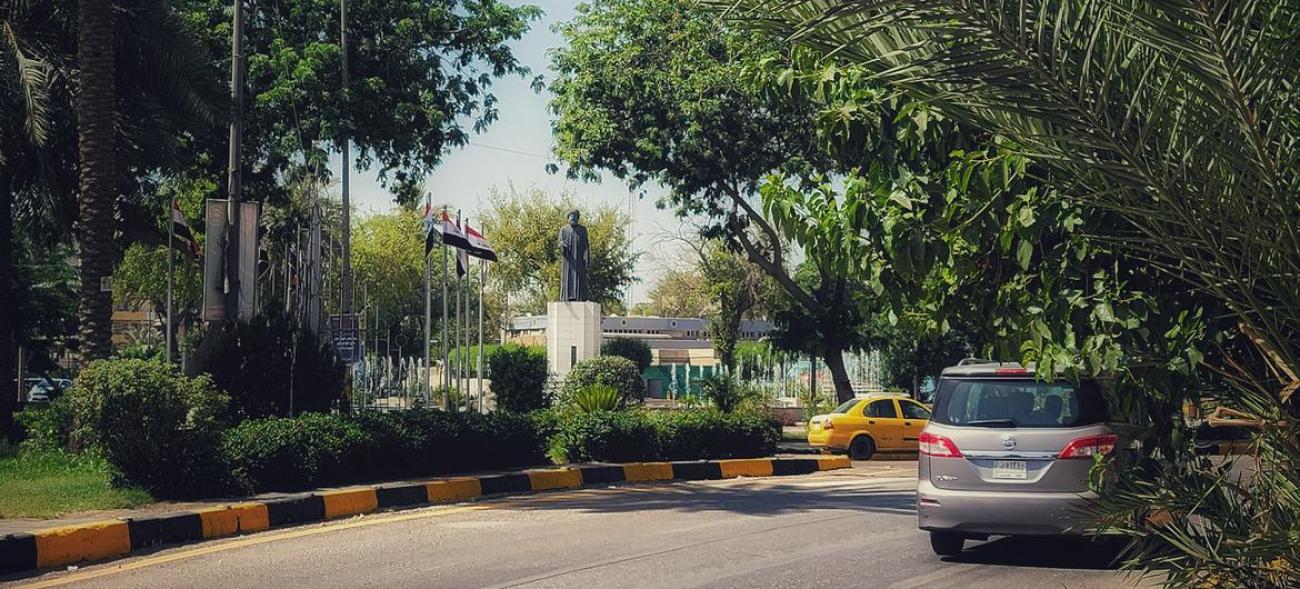 أحد الشوارع في العاصمة العراقية، بغداد.