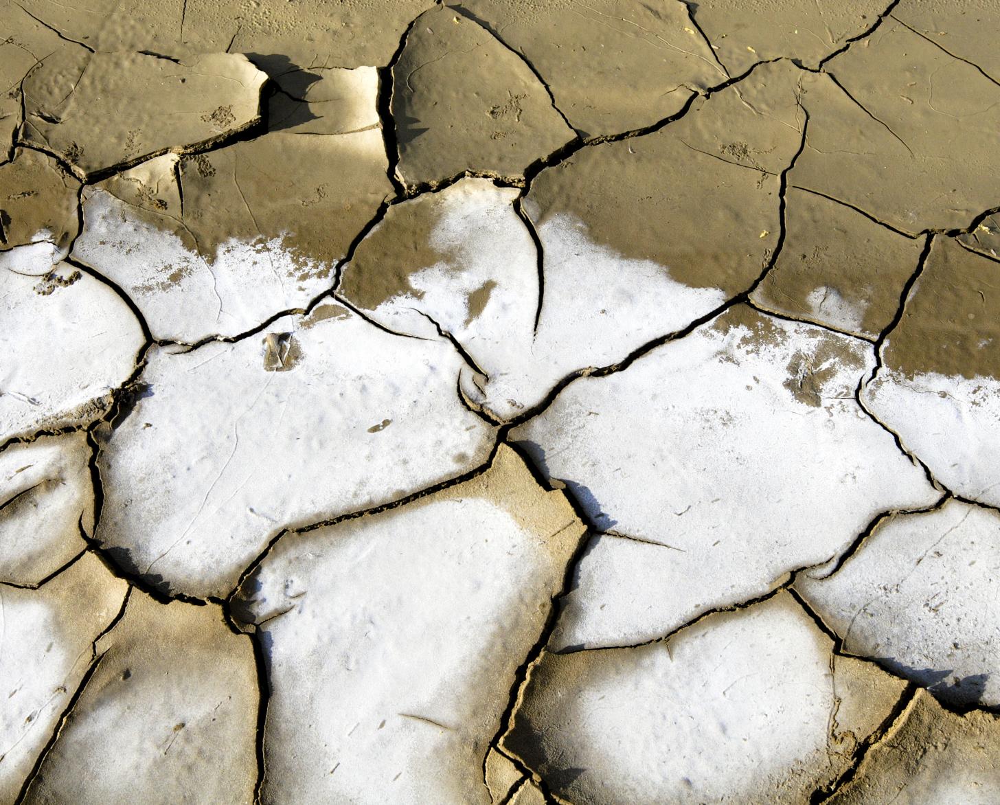 أرض جافة وهشة.