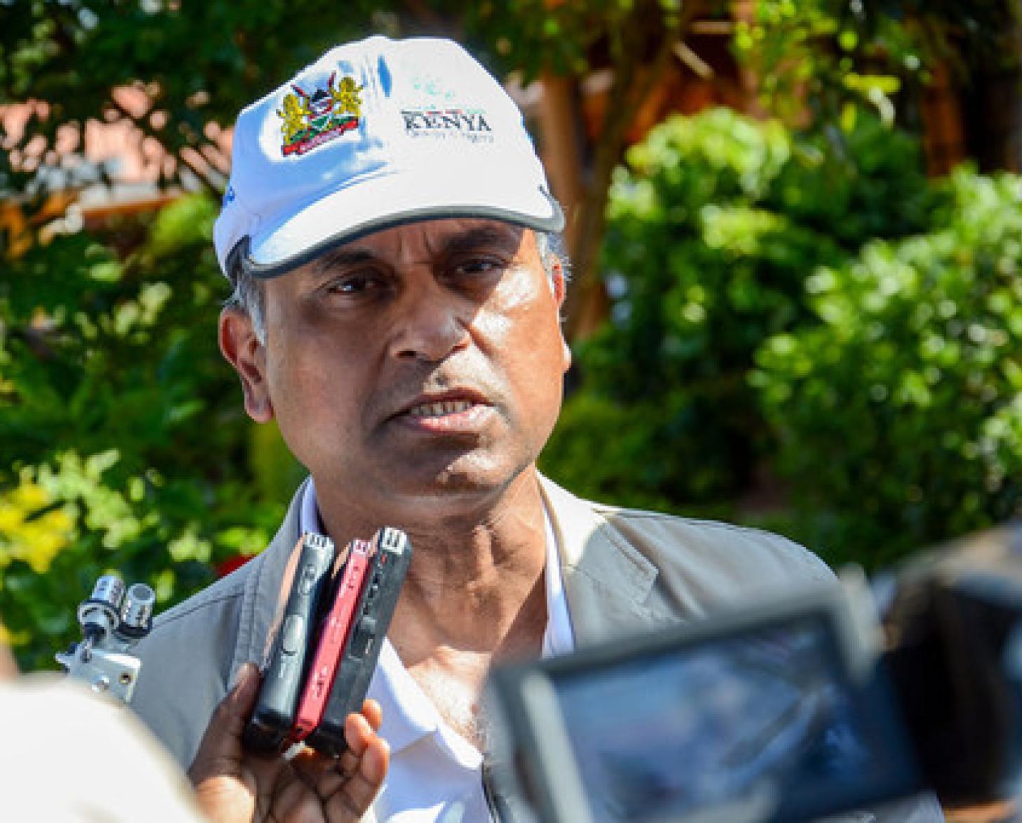 The UN Resident Coordinator to Kenya, Siddharth Chatterjee, addresses the media on a recent trip to the north of the country.