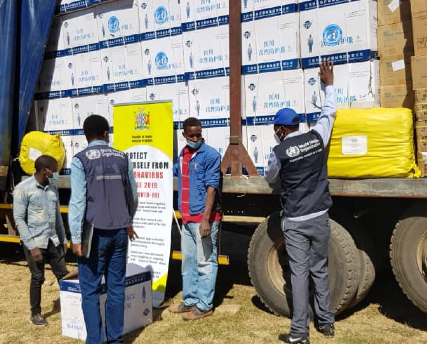 UN provided the community a truck-filled with essential supplies. 