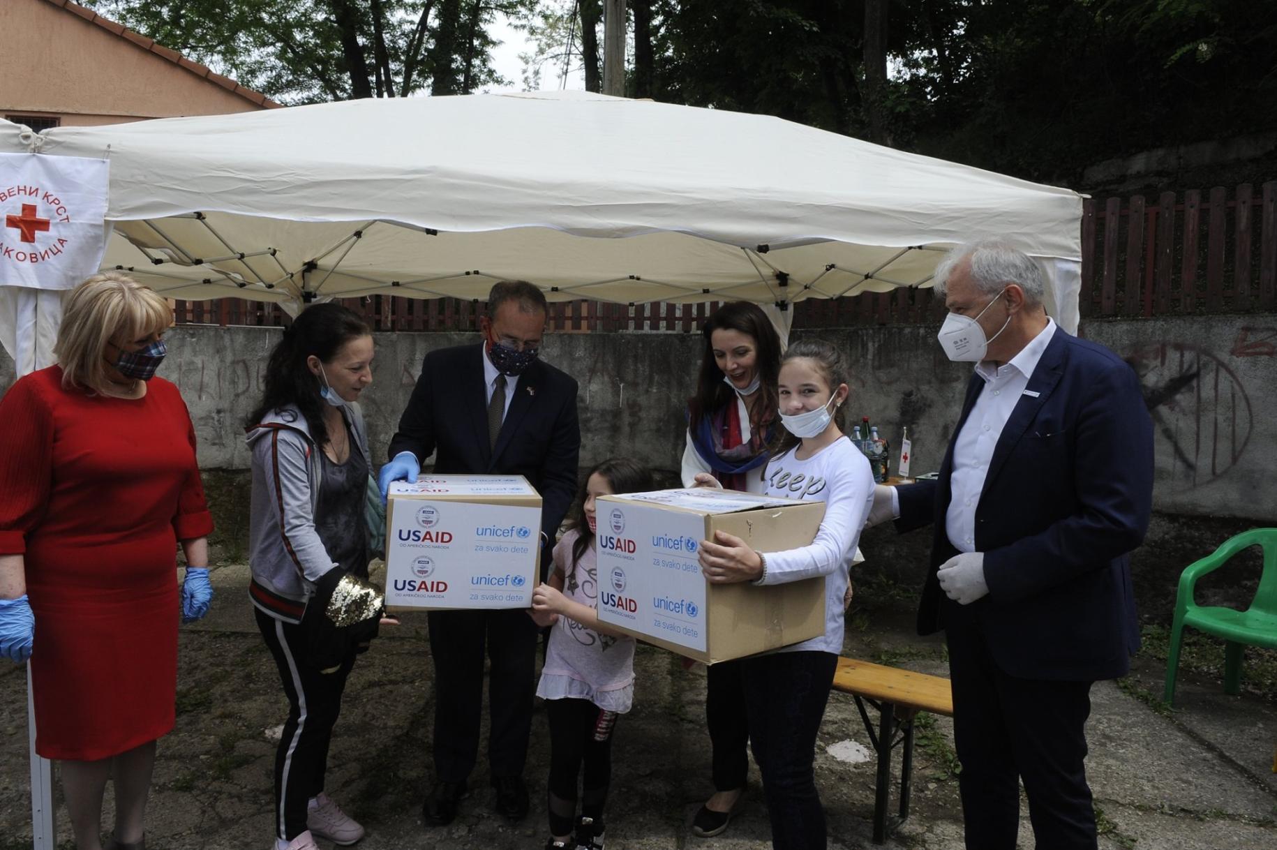 The UN and implementing partners provide women and girls essential supplies. 