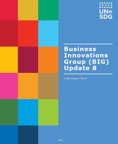 Cover shows BIG Update 8 title against a solid background by a grid of colourful rectangle grid.