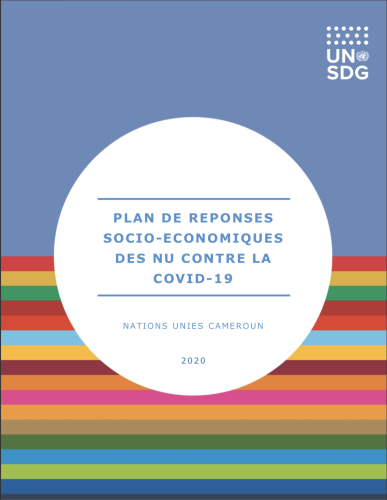 Cover shows the title in French in a white circle against a half solid blue and half colourful striped background.