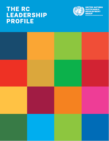 Colorful grid of boxes on the bottom with a title above on the top left corner.