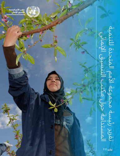 غلاف تقرير رئيسة مجموعة الأمم المتحدة للتنمية المستدامة حول مكتب التنسيق الإنمائي