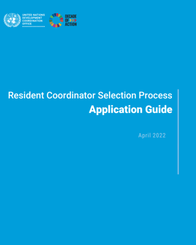 A blue report cover with text. 