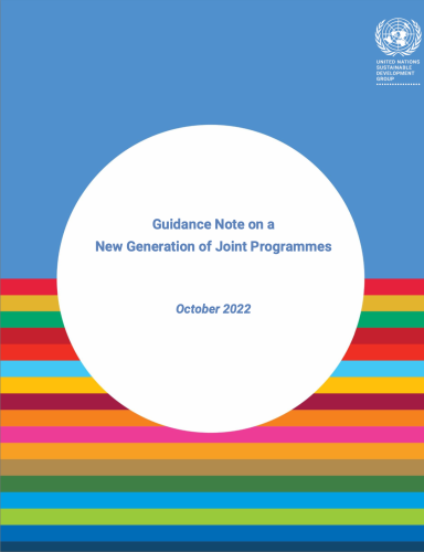 Cover image of the Guidance Note New Generation of Joint Programmes 2022