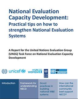 Portada del documento con un fondo blanco y párrafos de texto, más distintos logos de entidades de la ONU.