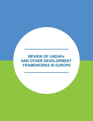 Portada del documento con fondo azul y verde.