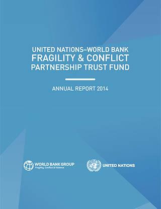 Portada del documento con un fondo azul y los logos del Banco Mundial y las Naciones Unidas.