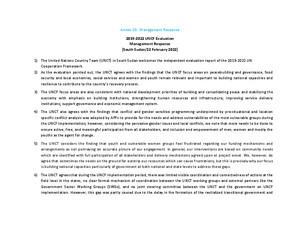 Оценка ЮНДАФ/РП: ответы руководства