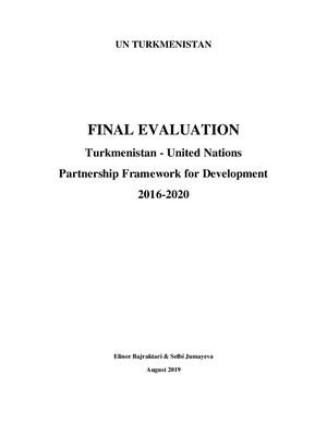 ЮНДАФ / Доклад об оценке рамочной программы по сотрудничеству